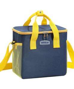 Lunch bag bleu de grande capacité