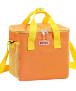 Lunch bag orange de grande capacité