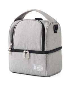 Lunch bag gris double couche
