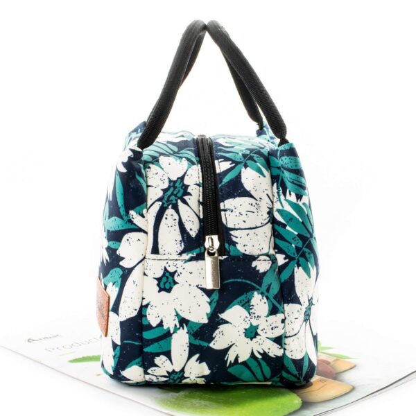 Sac Isotherme Repas Fleurs Blanches