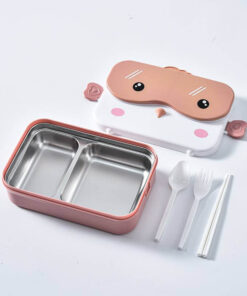 Lunch box inox isotherme sur une table