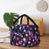 Sac Isotherme Repas Pink Flowers sur une table