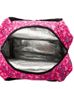 intérieur du Sac Isotherme Repas Cœurs Roses