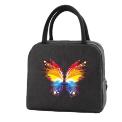 Sac isotherme repas papillon arc-en-ciel