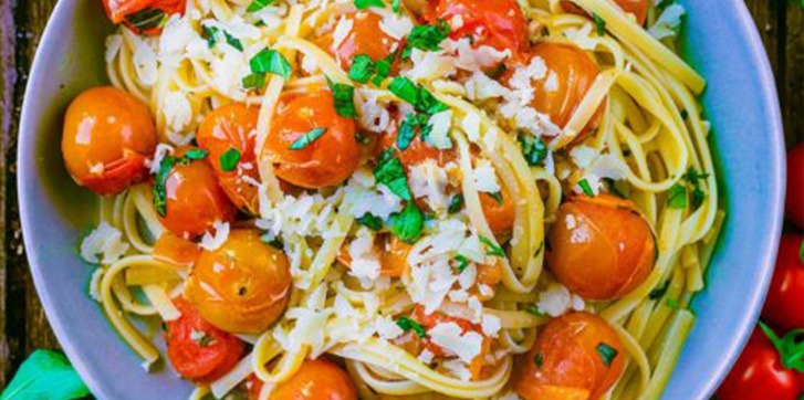 Pâtes aux tomates cerises