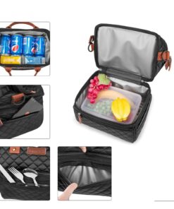 les différentes parties du Sac à lunch isotherme noir