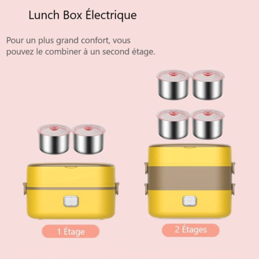 description lunch box chauffante jaune