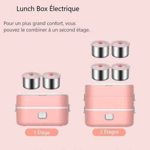 description lunch box électrique rose