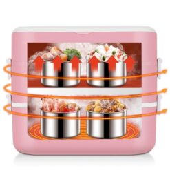 intérieur lunch box chauffante deux étages