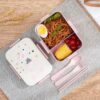 Bento Japonais Rose Cute Lapin avec de la nourriture