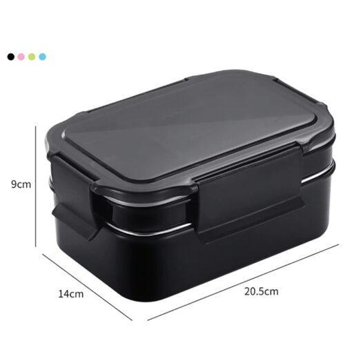 dimensions de la Lunch Box Classique de couleur noire