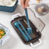 utilisation de la Lunch Box Bleue Compartiments