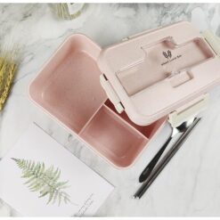 intérieure de la Lunch Box Épis de blé de couleur rose