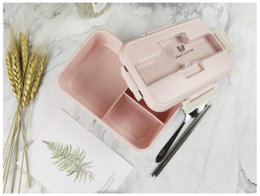 intérieure de la Lunch Box Épis de blé de couleur rose