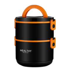 Lunch Box Compartimentée Inox Orange