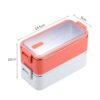 dimensions de la Lunch Box Inox Orange et Blanche