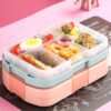 la Lunch Box Rose Cute Lapin avec de la nourriture