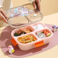 Bento Enfant Cartoon de couleur rose