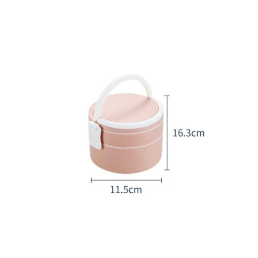 dimensions de la Lunch Box Bento Rond Rose