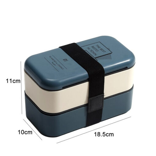 dimensions de la Lunch Box Bleue et Blanche