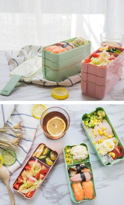 la Lunch Box Healthy avec de la nourriture