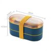 dimensions de la Lunch Box Ovale Bleue