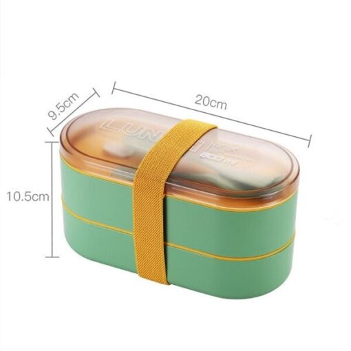 dimensions de la Lunch Box Ovale Verte