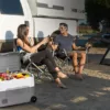 utilisation lors d'un camping du Réfrigérateur Portable pour camping 35L